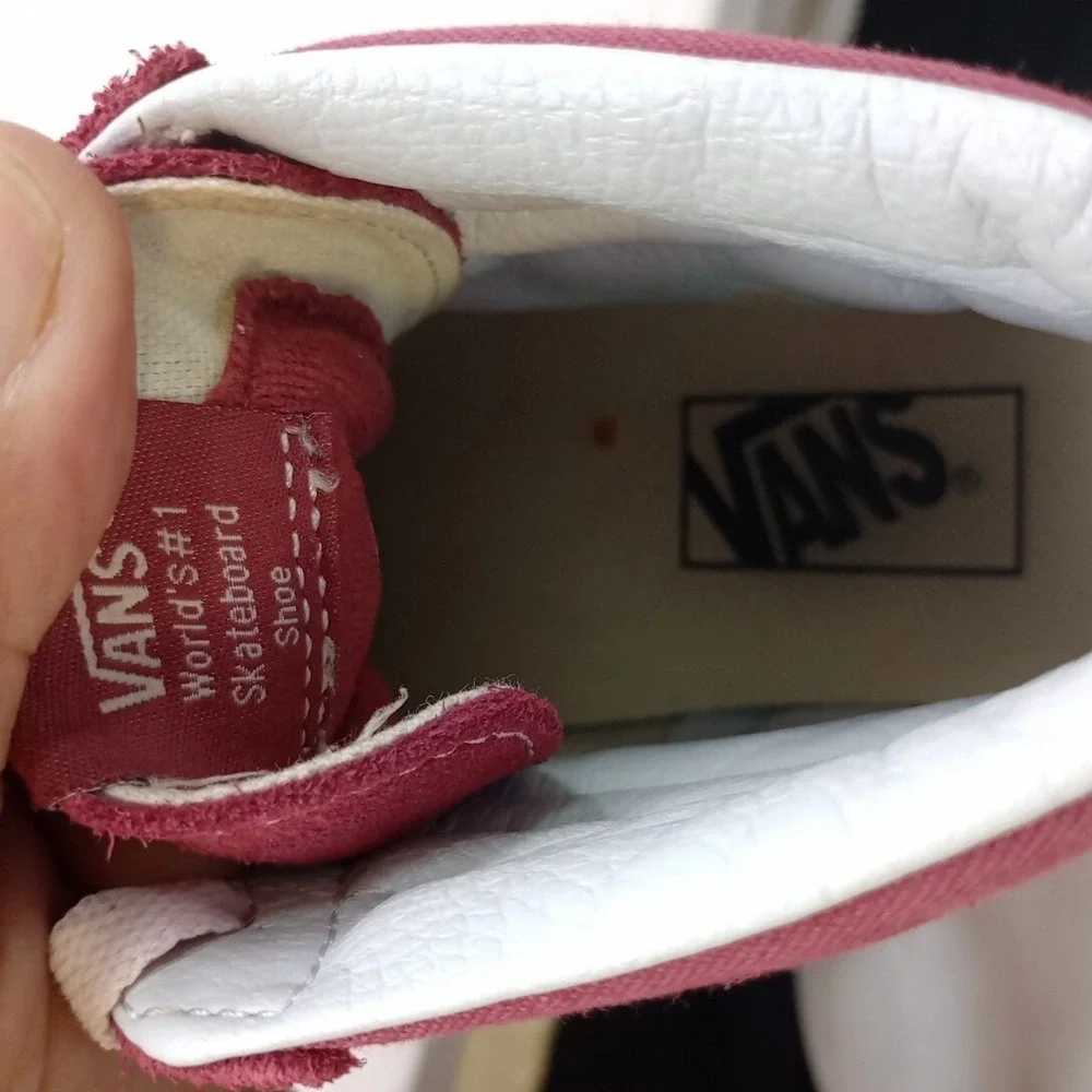 Vans Sk8-Hi Shoes Maroon W8 M6.5‎ Canvas Casual High Top Skater Sneakers 721356